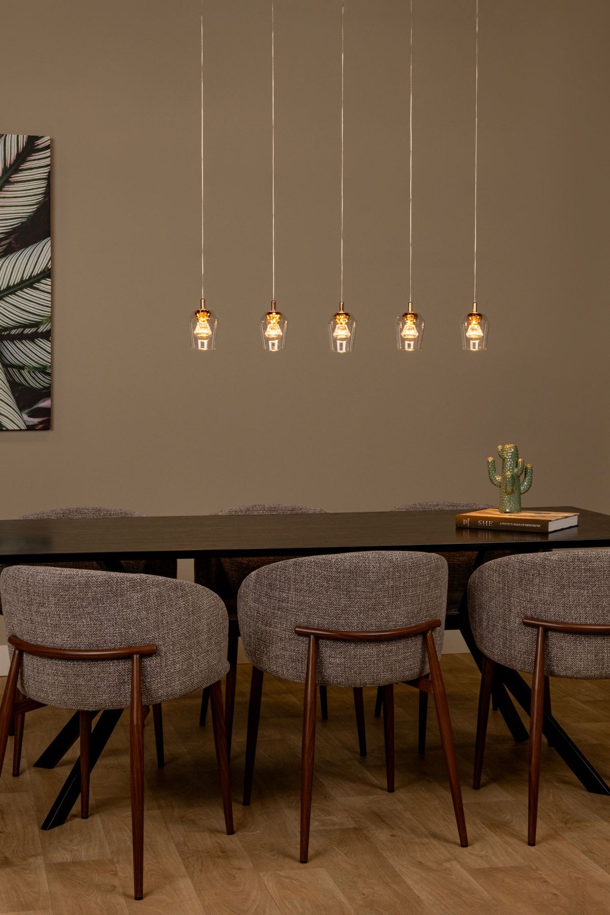 LED-Pendelleuchte Berliane 5-flammig dimmbar 93cm (1)