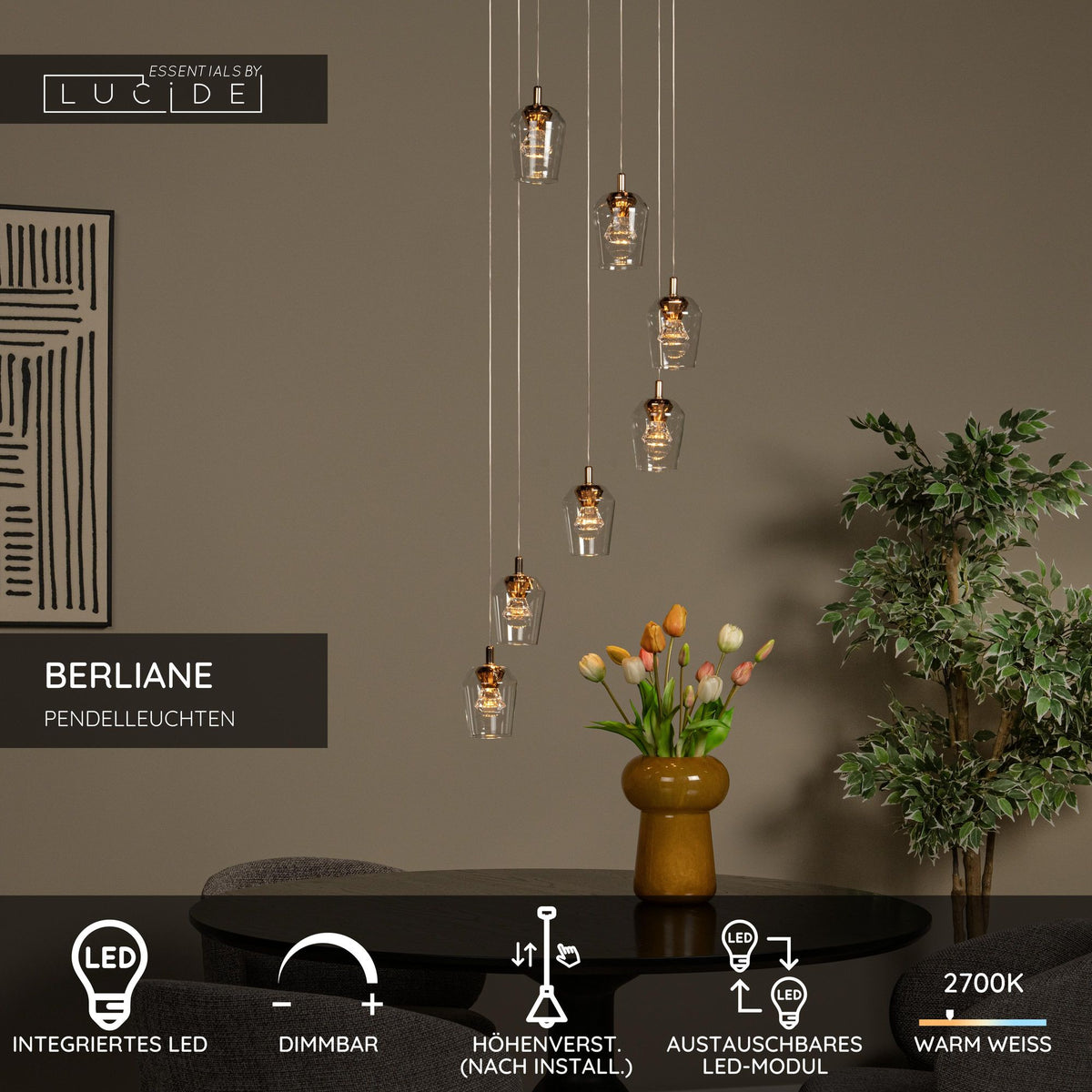 LED-Hängelampe Berliane 7-flammig dimmbar (5)