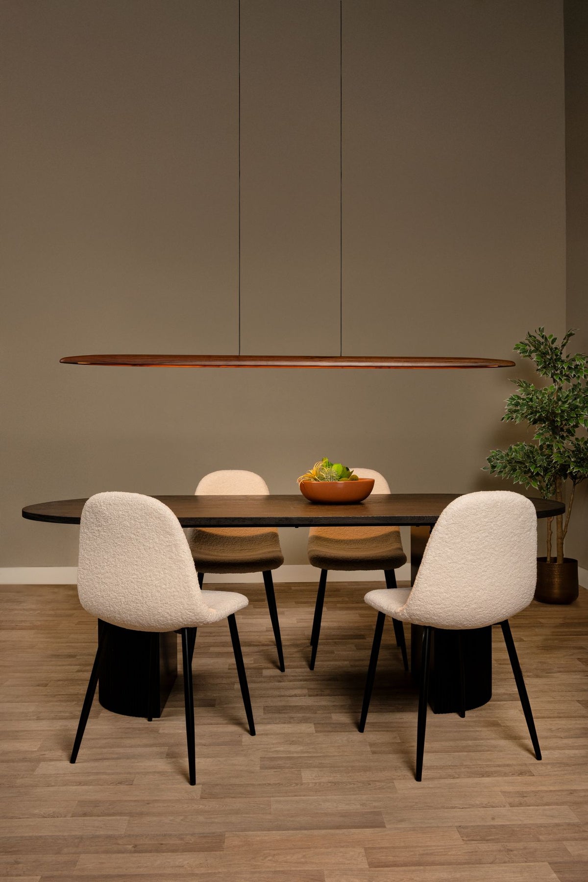 LED-Pendelleuchte Langholt dimmbar CCT Holz 180cm Natur (1)