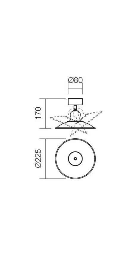 Plafoniera da parete/soffitto Lena a 1 luce