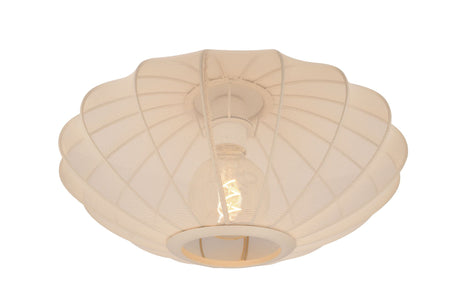 Taklampa Corina med oval lampskärm i tyg Ø 40 cm dimbar (1)