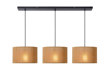 Pendelleuchte Magius 3-flammig Bambusschirm 113cm (2)