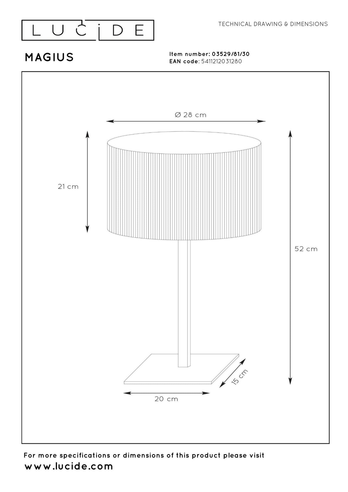 Magius table lamp with bamboo shade, 1-light, natural (7)