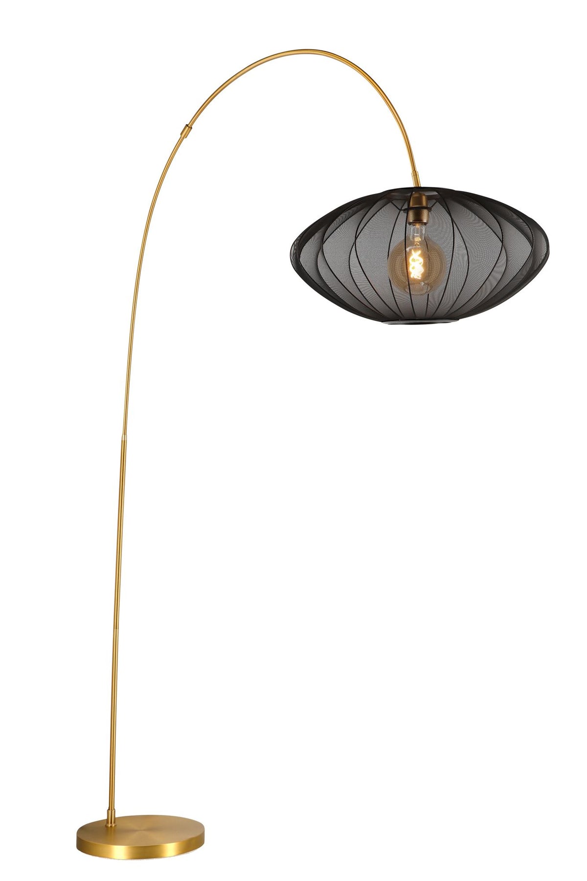 Bogenleuchte Corina mit ovalem Stoffschirm 192cm (2)