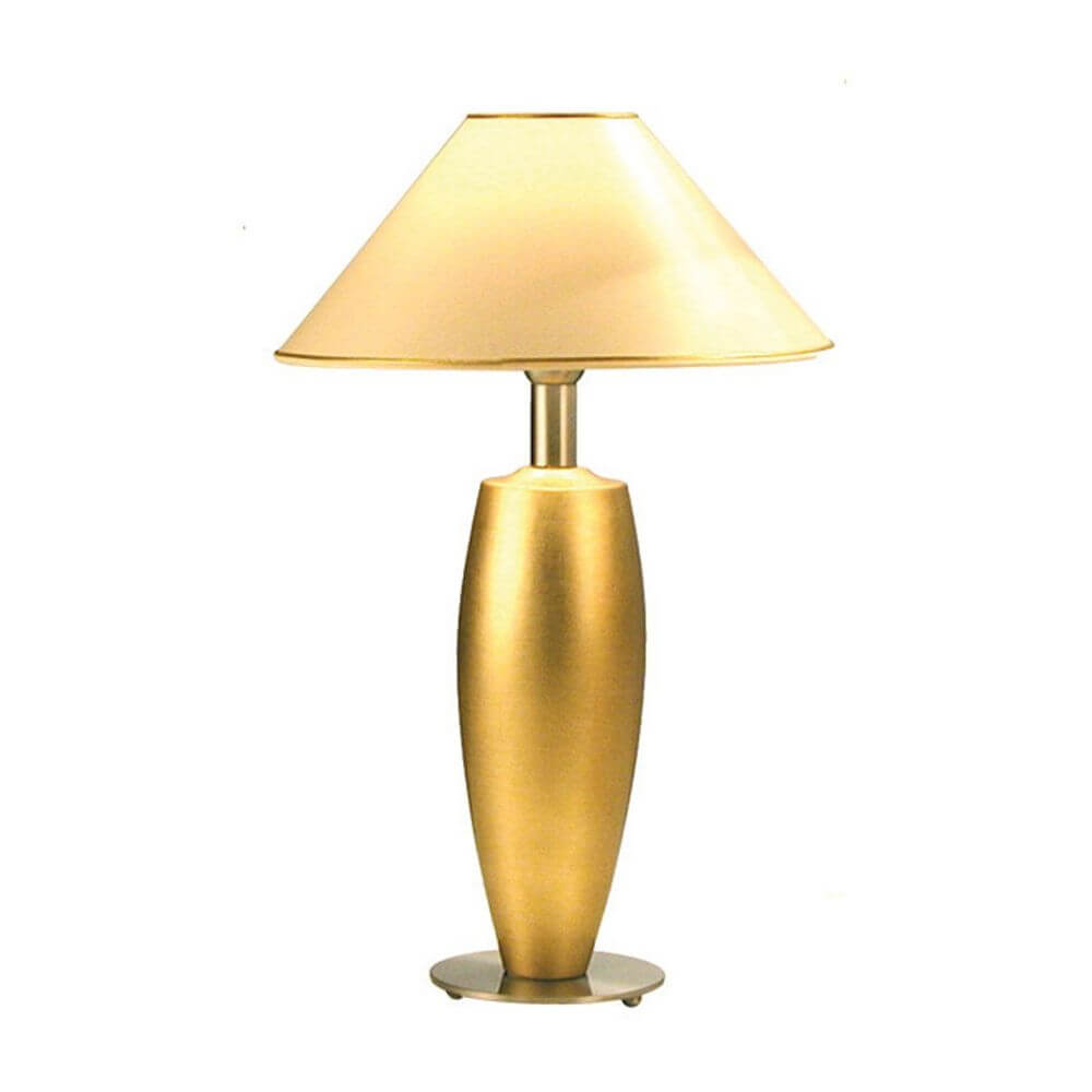 Tischleuchte Theta Sottile Keramik-Metall Blattvergoldet-Vernickelt mit goldenem Finish und modernem Design.