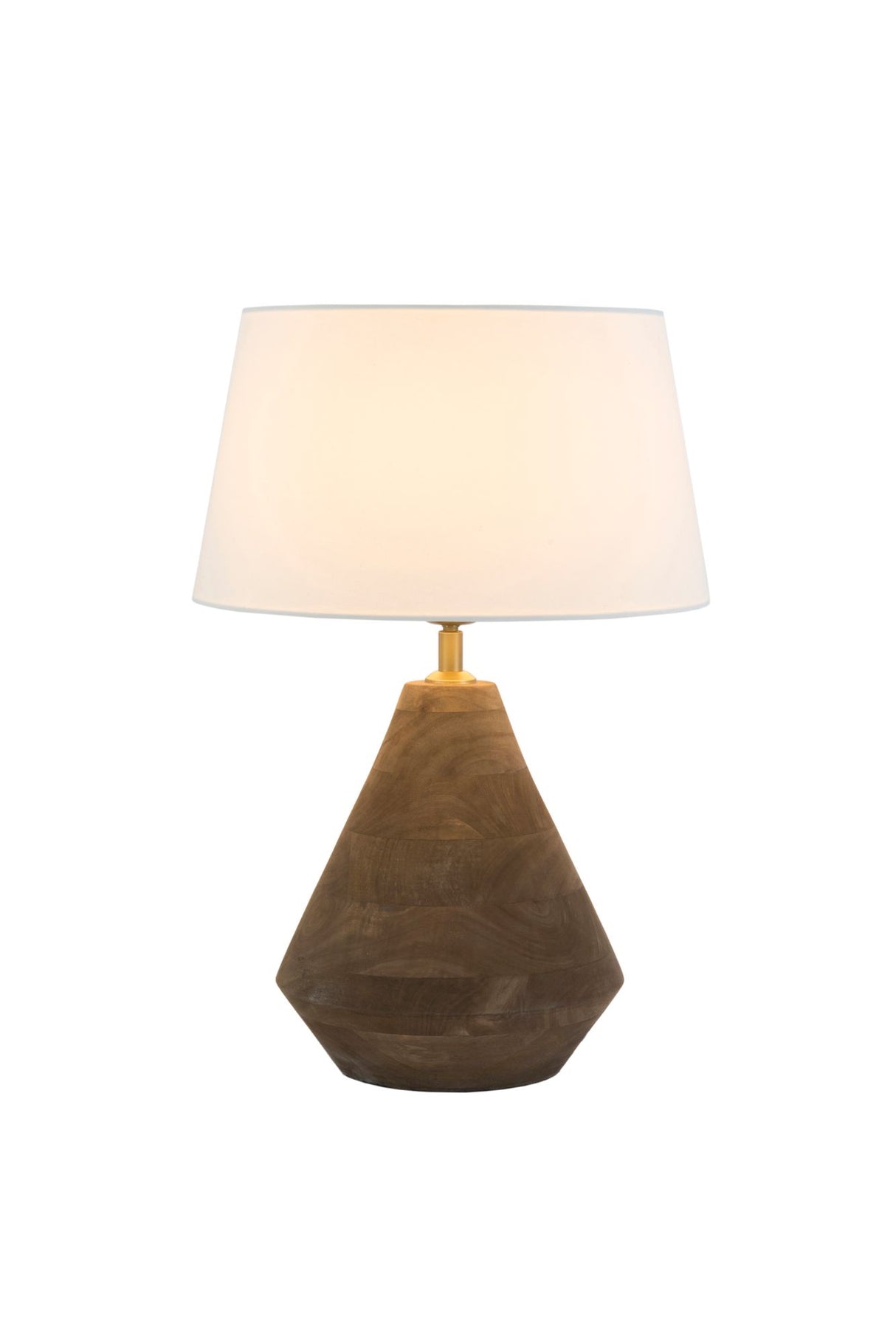 Bordlampe Capanne mangotræ ecru med rund skærm