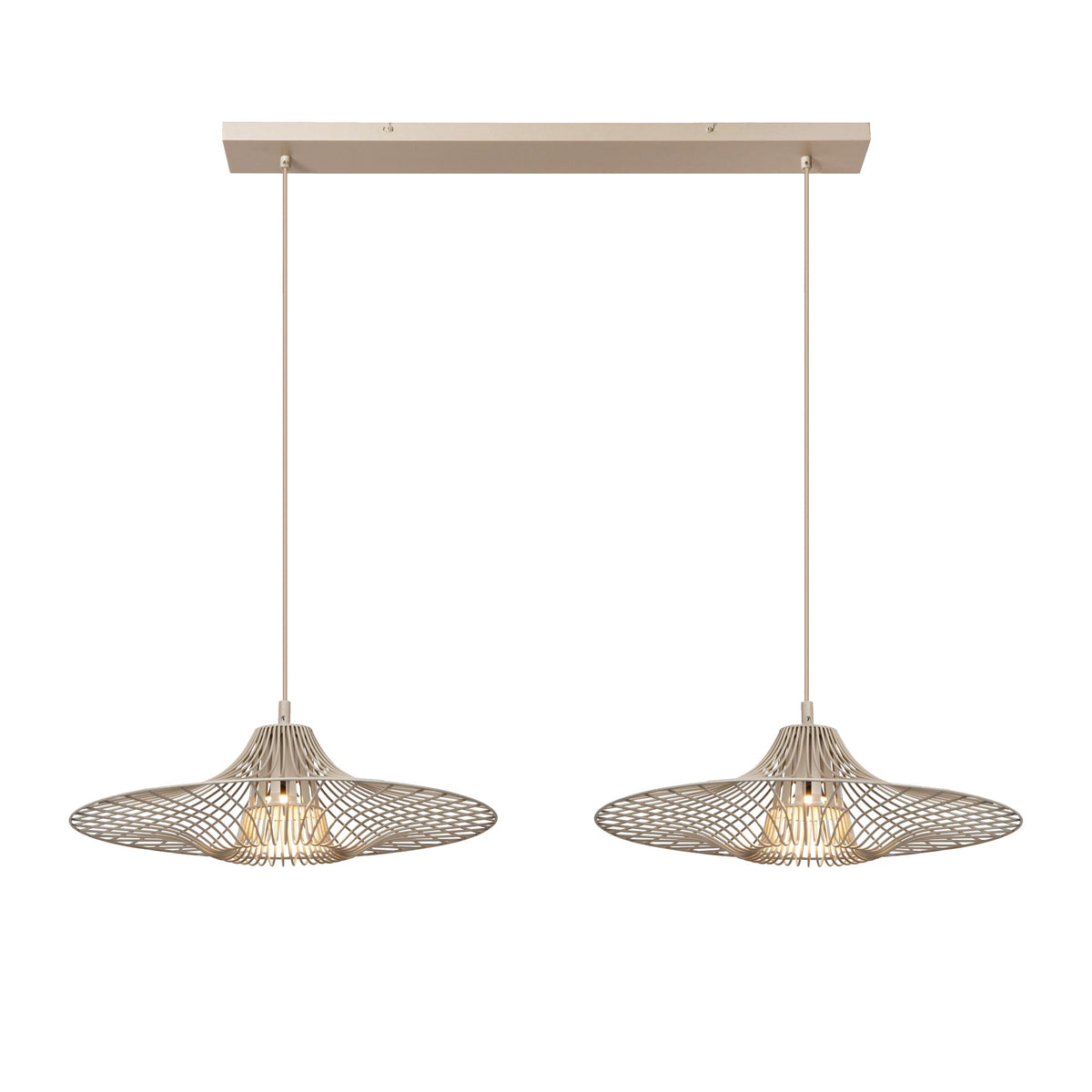Pendelleuchte Ellis 2-flammig Taupe 120cm (1)