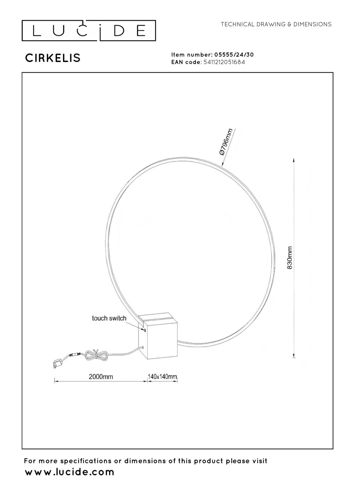 LED-Tischleuchte Cirkelis dimmbar (6)