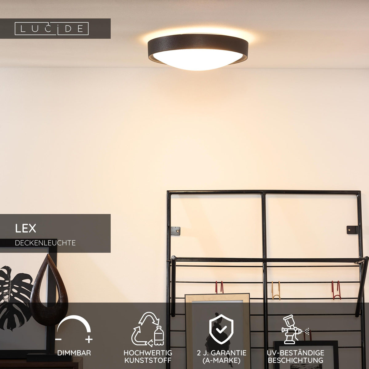 Plafoniera Lex a 2 luci rotonda Ø33cm (4)