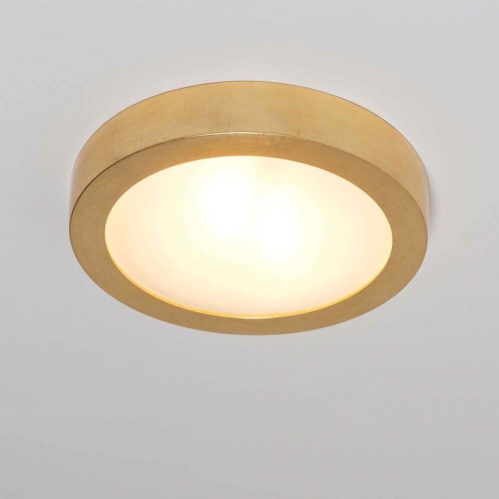 Deckenleuchte 2-flammig Spettacolo Keramik Gold in elegantem Golddesign.