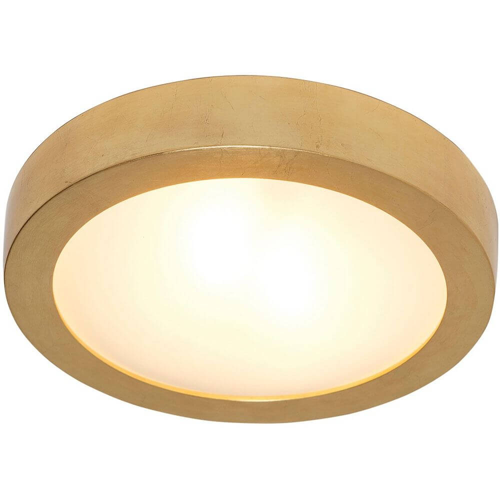 Deckenleuchte 2-flammig Spettacolo Keramik Gold in modernem Design mit goldener Oberfläche.