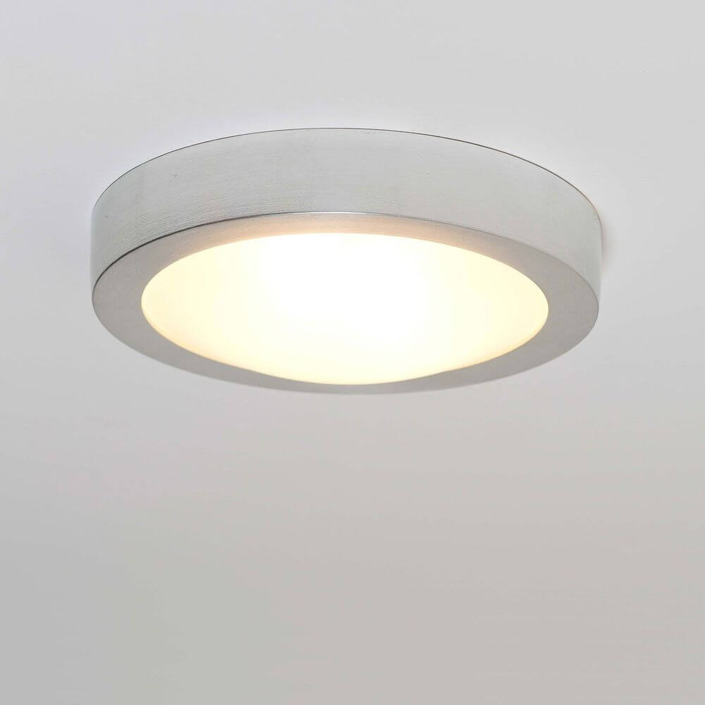 Taklampe med 2 lyskilder Spettacolo Keramik Silber i moderne design med sirkelformet lysskjerm.