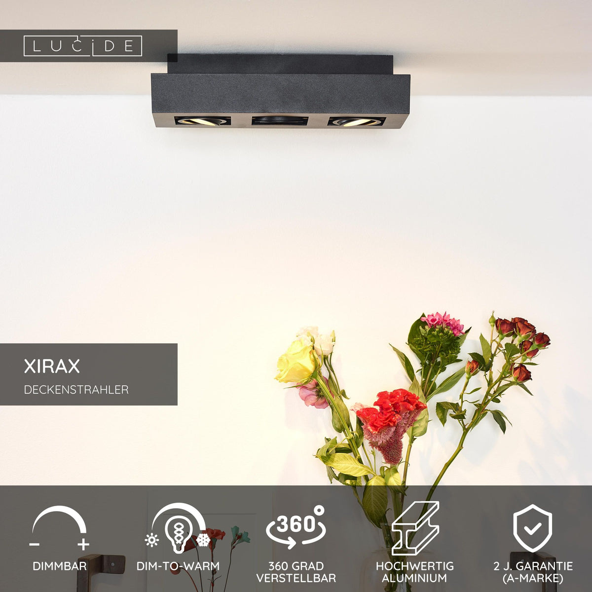LED-Deckenstrahler Xirax 3-flammig dimmbar (6)