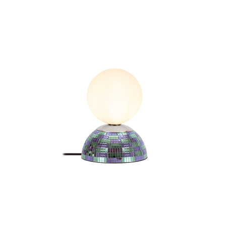 Tischlampe Glitzer mit Schirm aus Glas (1)