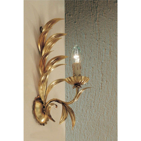 Palma Wandleuchte Blattgold-Auflage antik 40cm mit elegantem Blattdesign und stilvoller Beleuchtung.