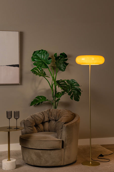 Stehleuchte Sentino 3-flammig Retro mit Glasschirm (3)