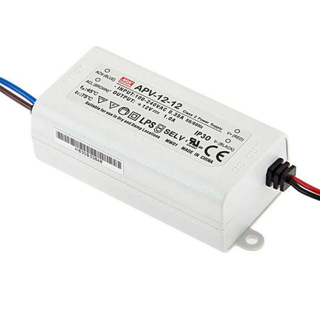 12W recessed power supply 24V for LED strip systems, suitable for medium power.