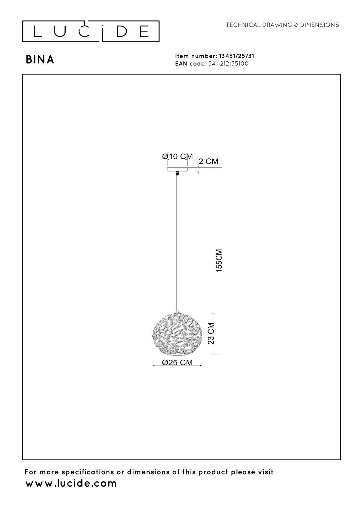 Hanglamp Bina porselein wit 25 cm (6)