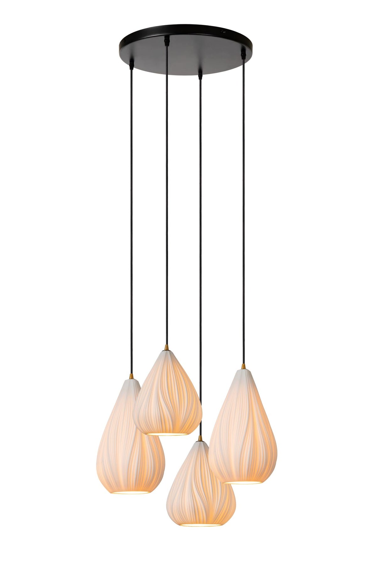 Lámpara colgante Cinzia de 4 luces de porcelana (2)