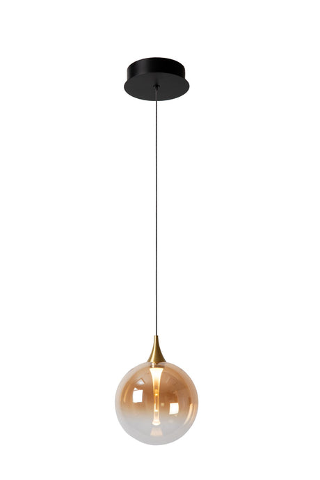 LED-Pendelleuchte Gisela dimmbar Glasschirm Amber (2)