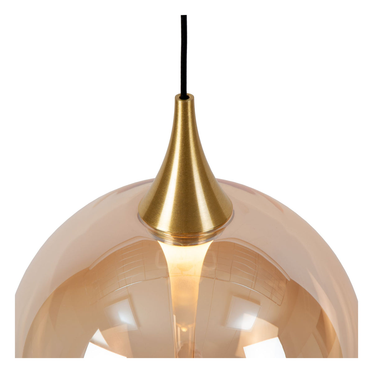 LED-Pendelleuchte Gisela dimmbar Glasschirm Amber (4)