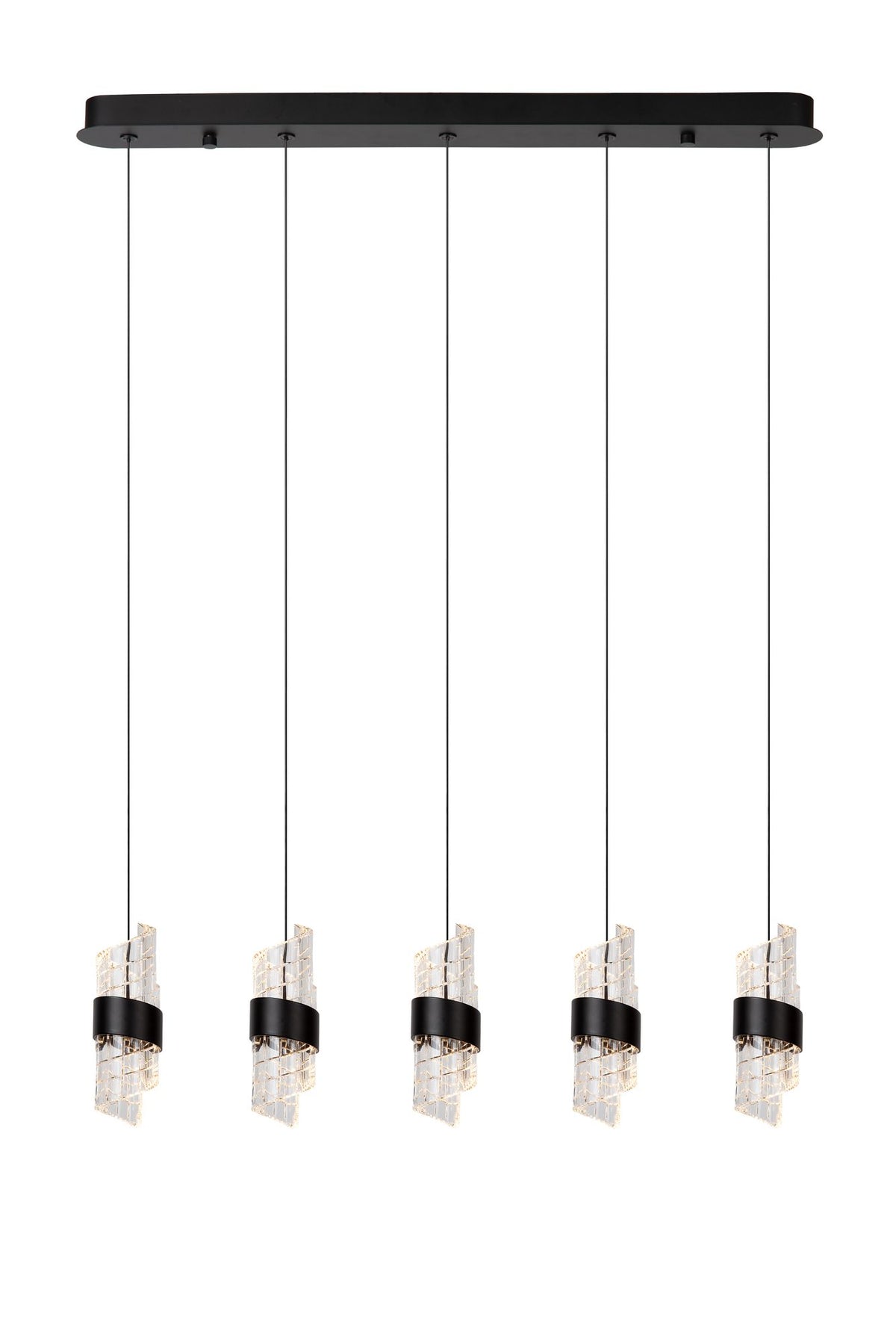 LED-Pendelleuchte Kligande 5-flammig dimmbar rechteckig (2)