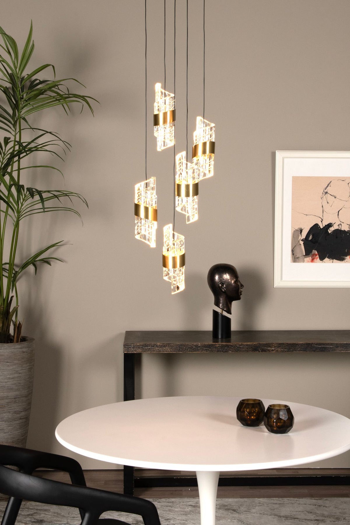 LED-Pendelleuchte Kligande 5-flammig dimmbar rund (3)