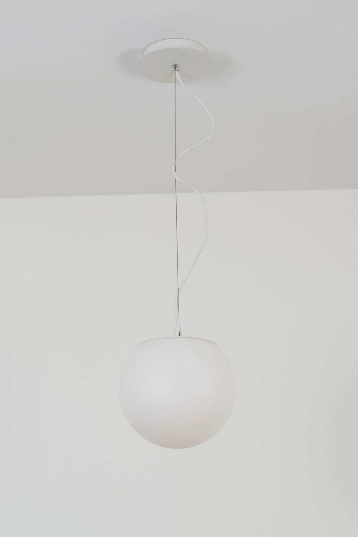 Hängelampe Moon Piccolo Kunststoff Rund Ø 20cm Weiß