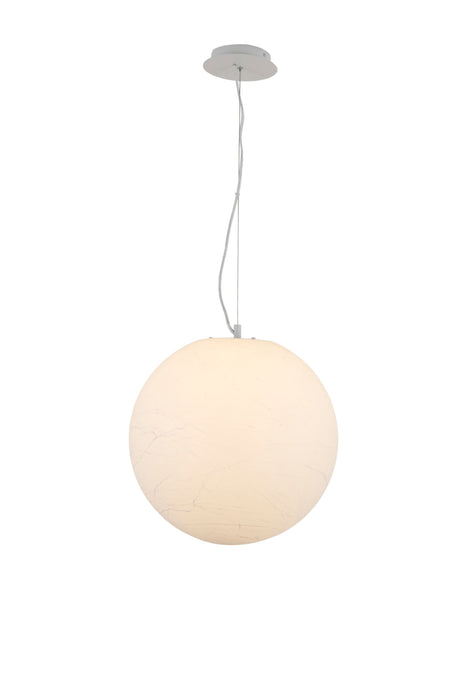 Lampa wisząca Moon Grande z tworzywa sztucznego, okrągła, Ø 40 cm, biała