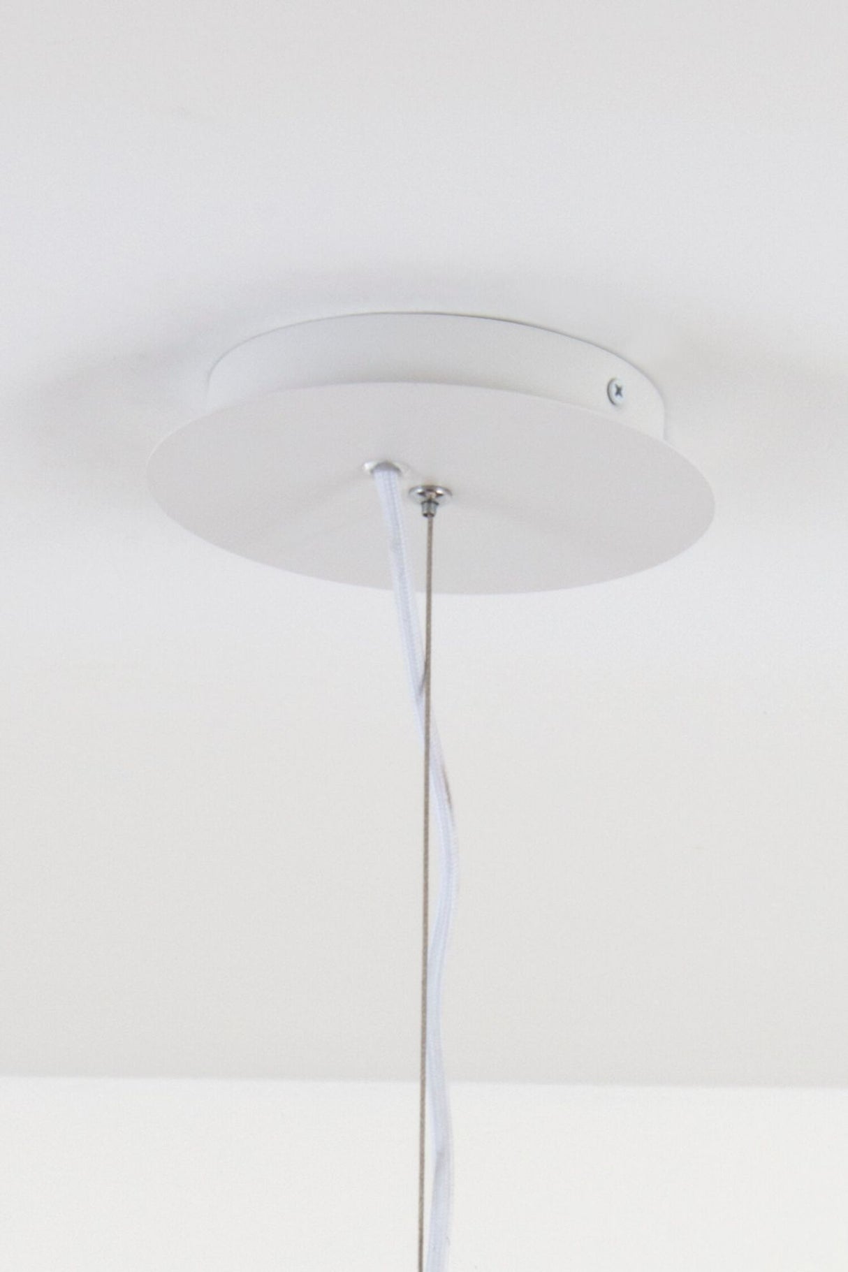 Pendellampe Moon Grande kunststof rund Ø 40 cm hvid