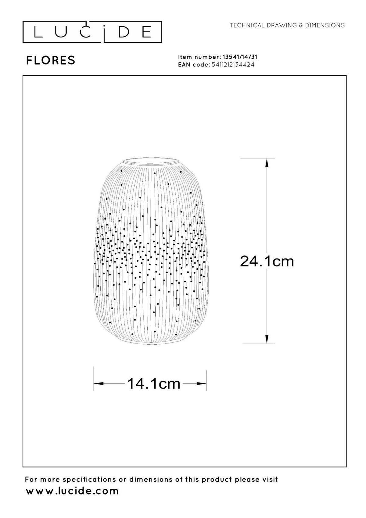 Table lamp Flores porcelain white Ø 14.1 cm (4)