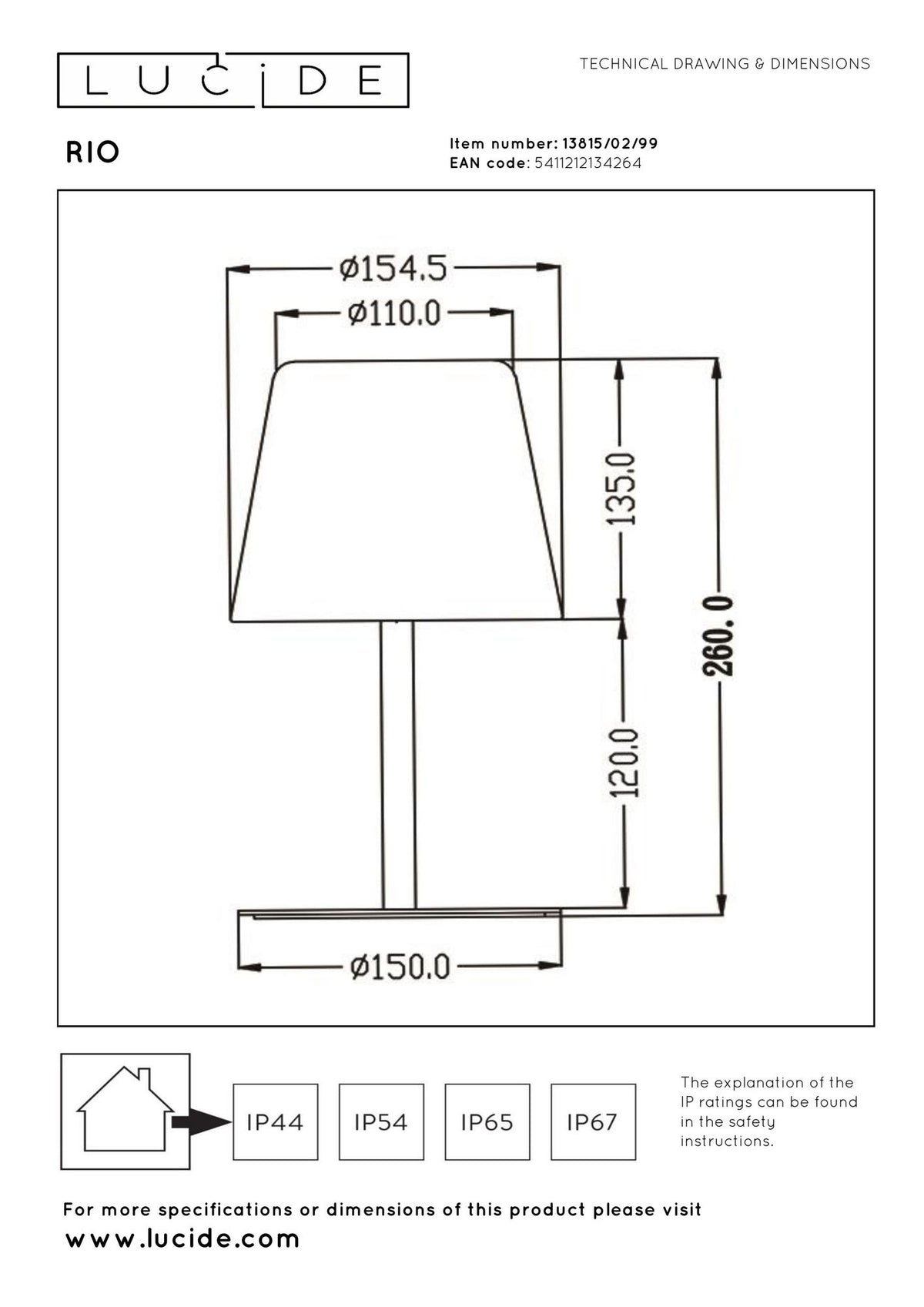 Akku-Außen-Tischlampe Rio LED dimmbar RGB IP44 Multicolor (5)