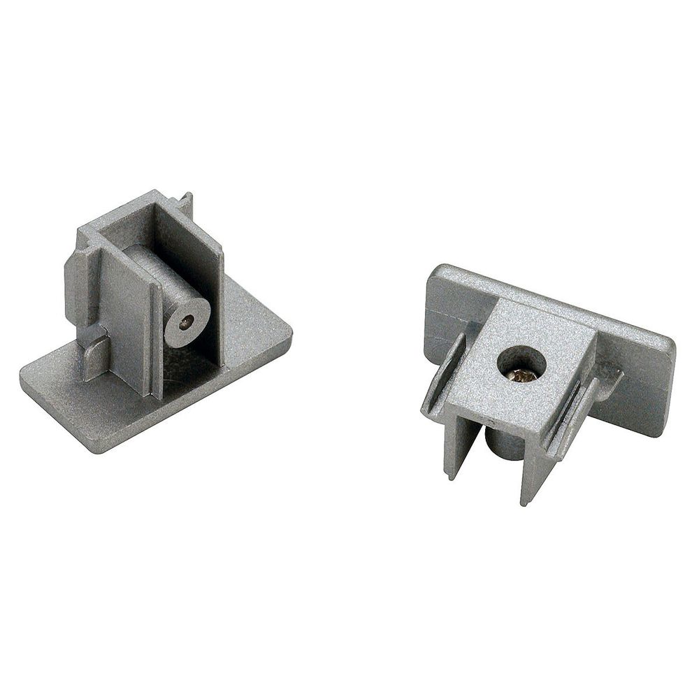 Endkappen für 1-Phasen HV-Schiene Aufbau Silbergrau 2 Stück - Kunststoff Endkappen-Set für Hochvolt-System.