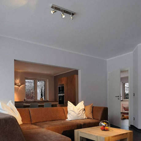 Asto III muur- en plafondlamp aluminium geborsteld