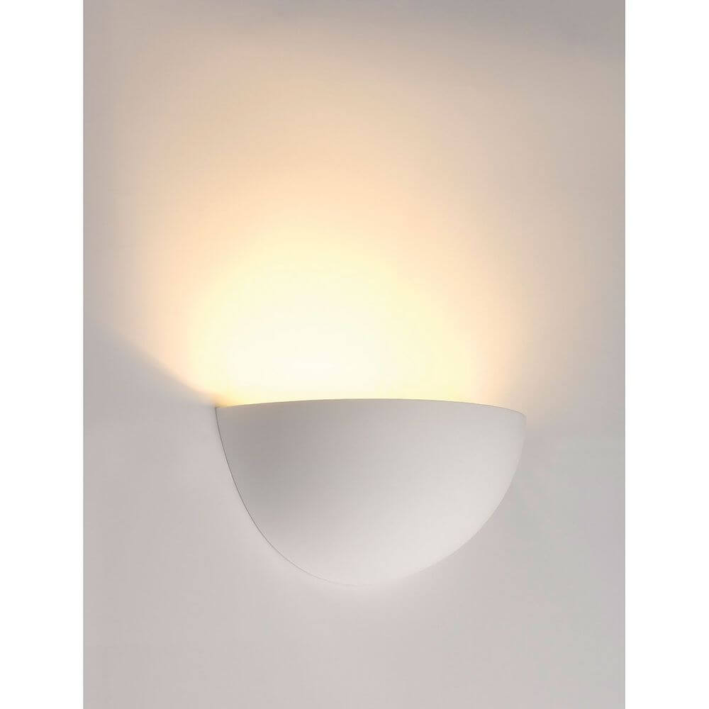 Wandleuchte GL 101 E14 halb rund weißer Gips max. 40W