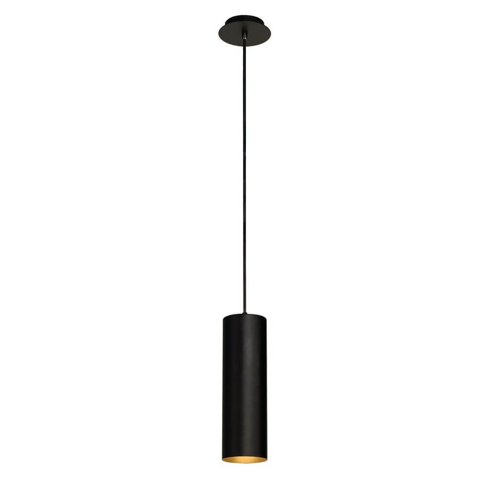 Enola Pendelleuchte rund schwarz E27 max. 60W, moderne Pendelleuchte aus Aluminium mit Zylinderform.