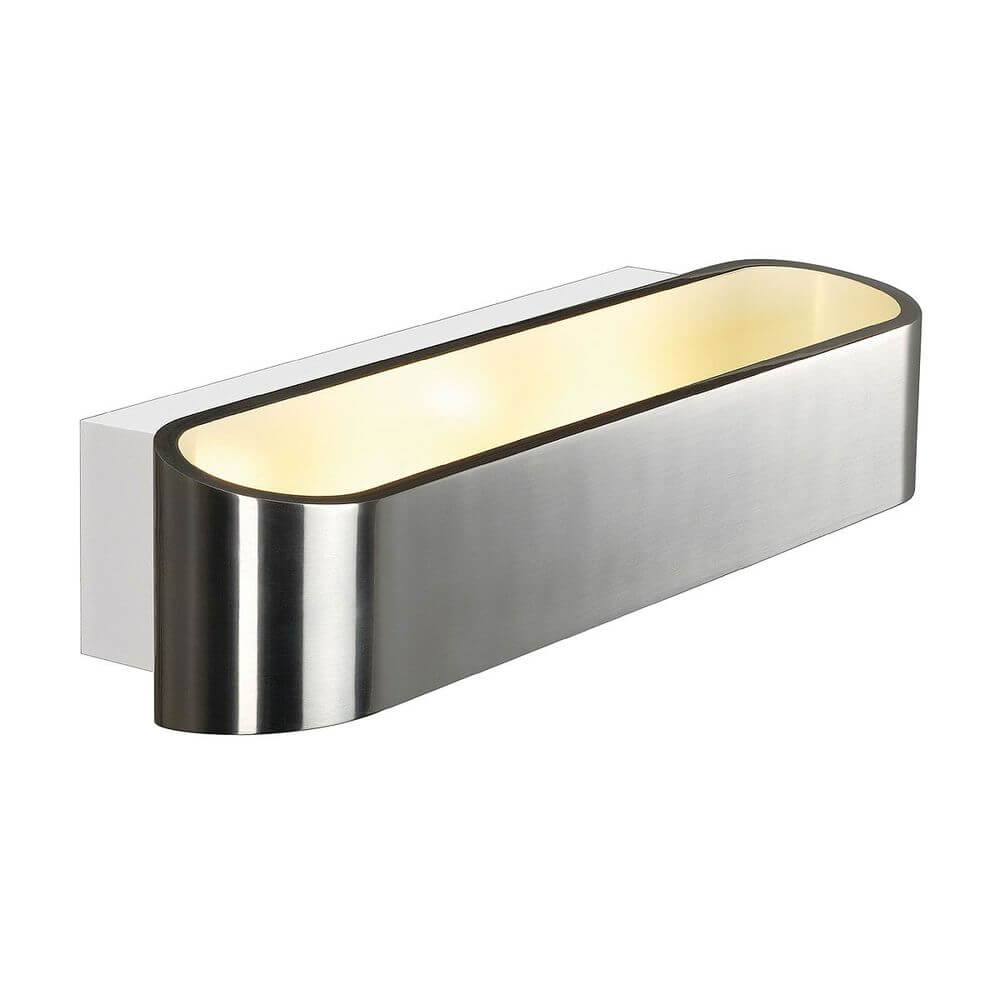ASSO LED 300 Wandleuchte Oval alu brushed 2x5W 3000K mit warmweißem Licht und elegantem Design.