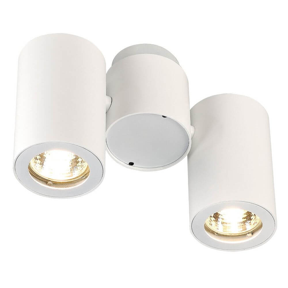 Enola B Spot II Wand- und Deckenleuchte weiß 2xGU10 max. 2x50W, moderne Lichtinstallation in Weiß.