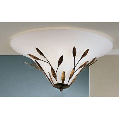 Elegant Campana taklampe med 2 lyskilder, Ø 30 cm, med stilig blad-design og diffust lys.