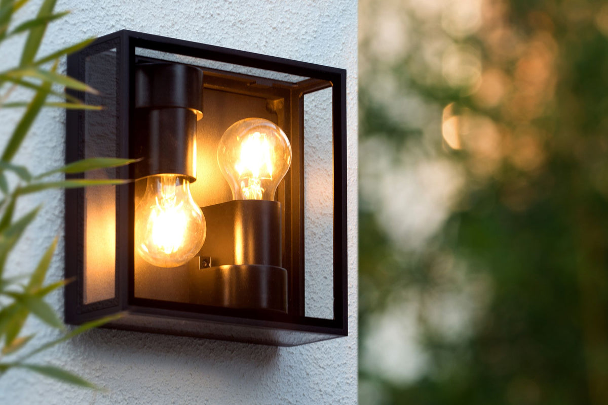 Dukan 2-light outdoor ceiling light IP65 Black (3)