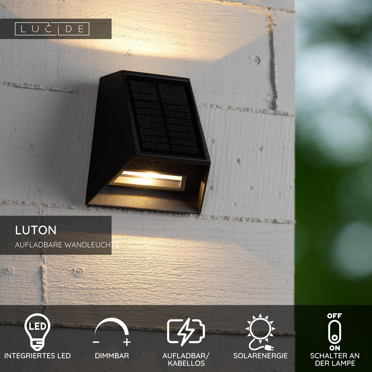LED-Buitenwandlamp Luton IP54 met bewegingssensor Zwart (5)