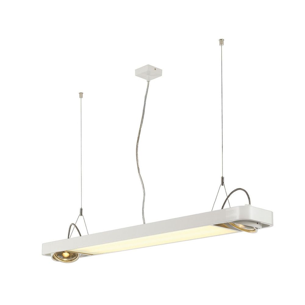Aixlight R2 Office T5 39W Pendelleuchte Weiß mit kardanisch schwenkbaren Lampenhaltern.