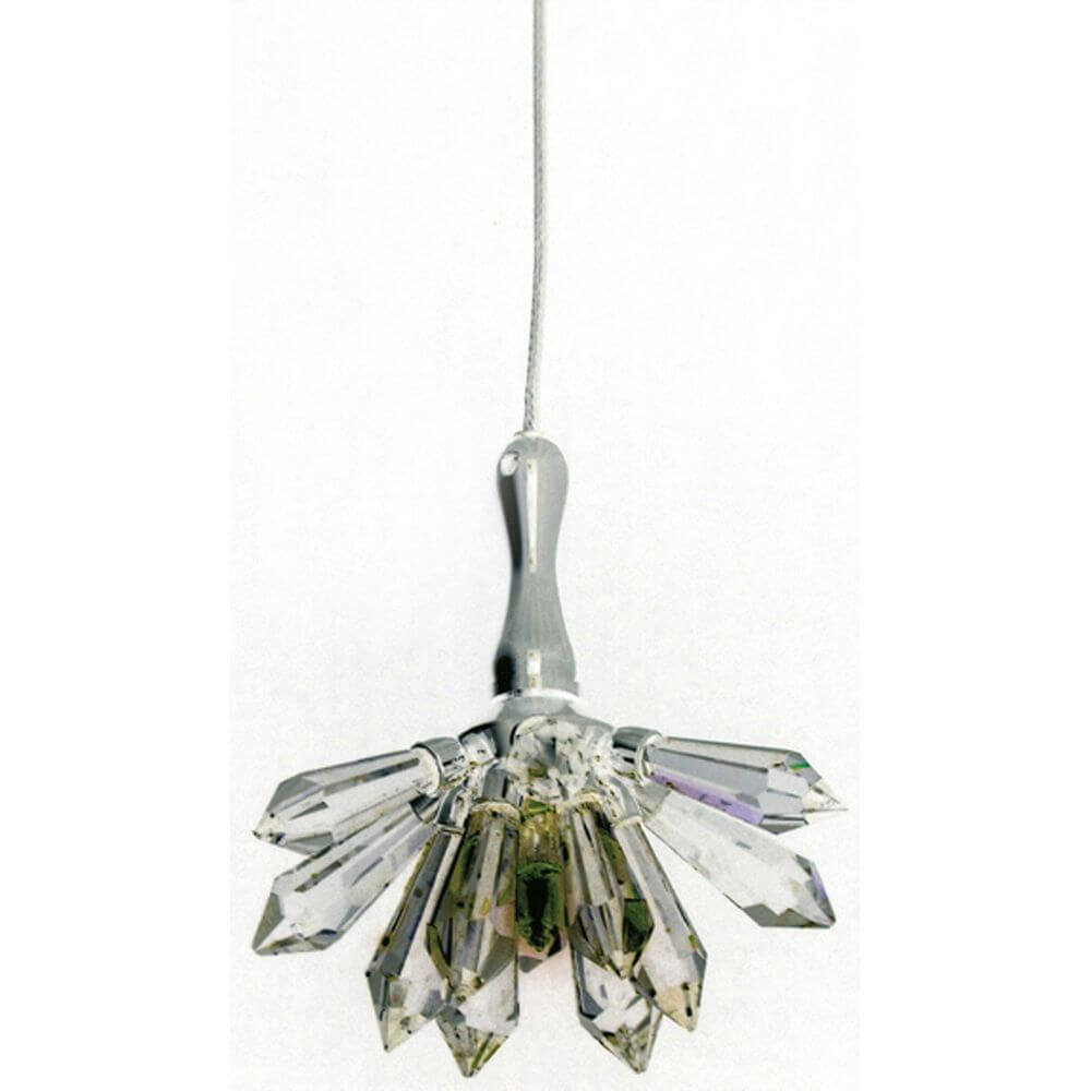Taklampe Serenata Fiore metall forkrommet-krystallglass sølv-klart med krystallelementer.