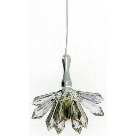 Lámpara colgante Serenata Fiore de metal cromado y cristal plateado-transparente con elementos de cristal.
