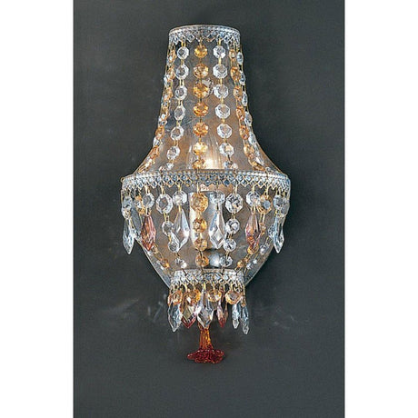 Golden Dream Wandleuchte 28cm mit funkelnden Kristallen und eleganter Form.