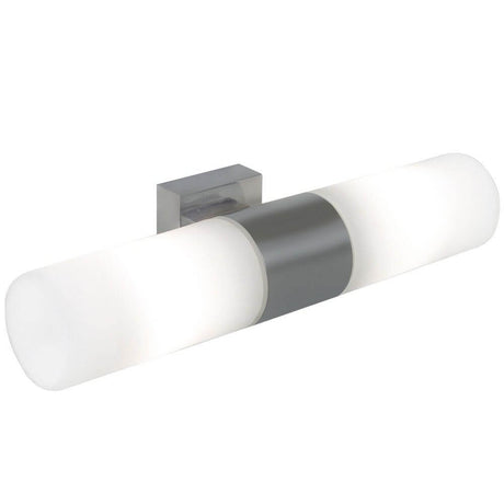 Tangens Wandleuchte Alu-Gebürstet in modernem Design für Badezimmerbeleuchtung.