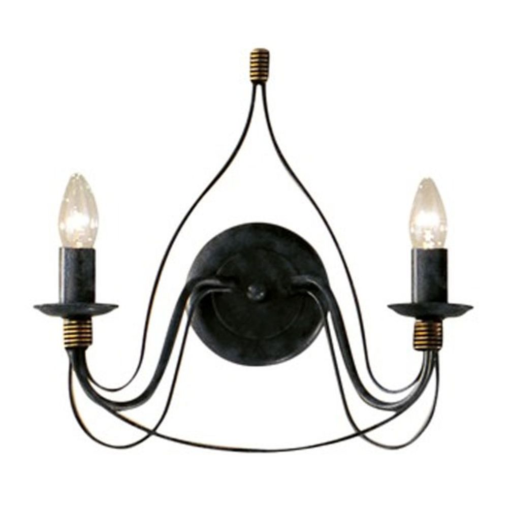 Filo Wandleuchte 2-flammig blauSchwarz 37cm mit elegantem Design und zwei Lichtquellen.