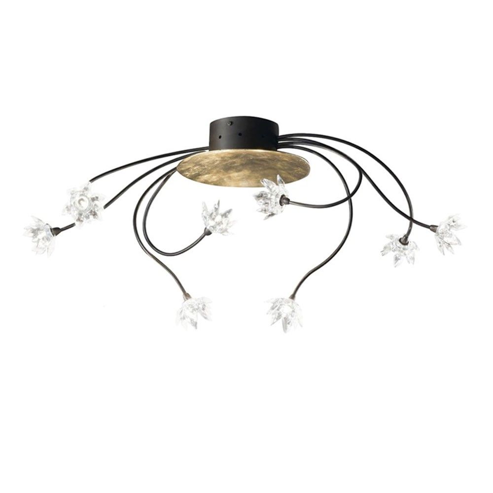 Fiorella Gold Deckenleuchte 8-flammig Arme Rost-antik 84cm – elegantes Design mit Glas und Metall.