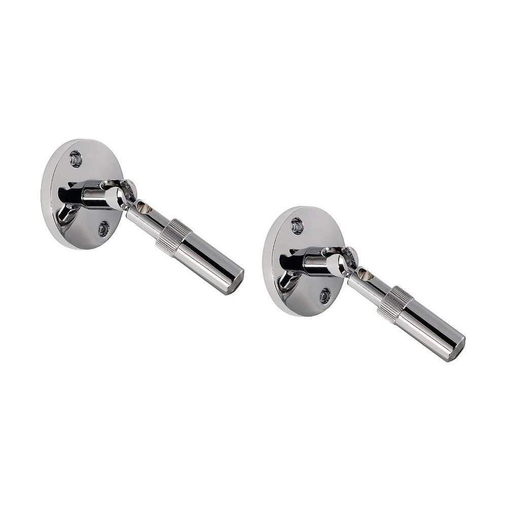 Wandhalter für NV-Seilsystem chrom 2 Stk. 10cm, flexibles Set für Niedervolt Seil-System.