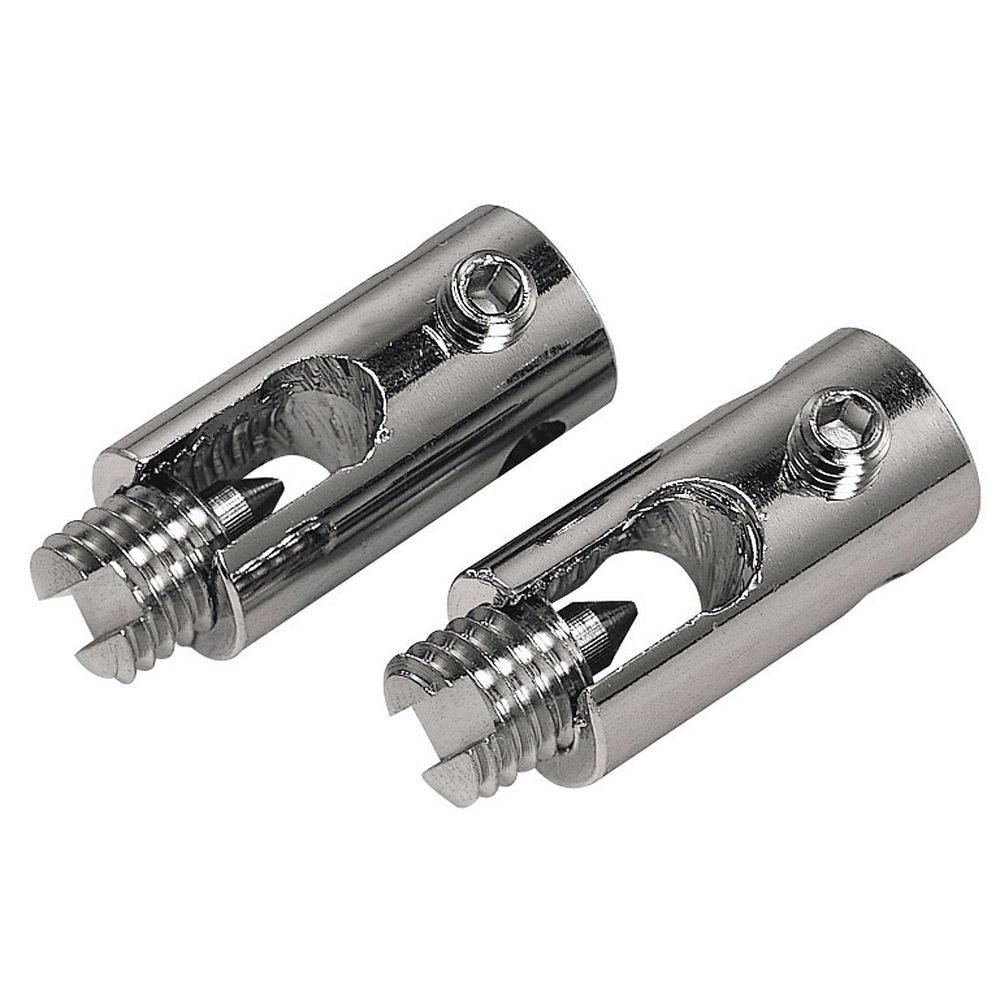 Einspeiser für NV-Seilsystem chrom 2 Stk. max. 25A für Niedervolt Seil-System.